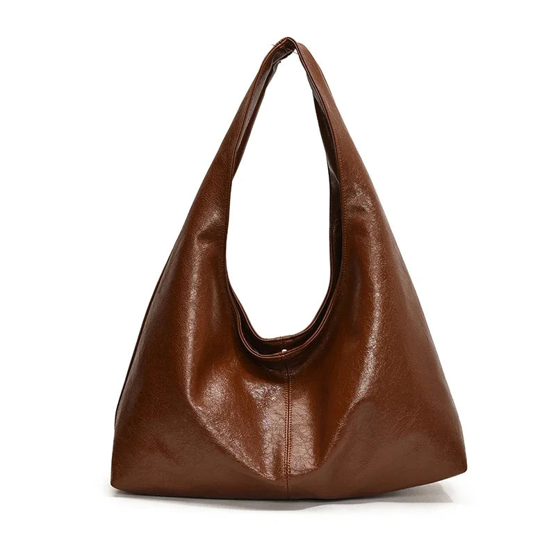 ElvaraHobo Shoulder Bag – Large PU Leather Underarm Handbag | Soft Baguette Purse | Everyday Women’s Bag
