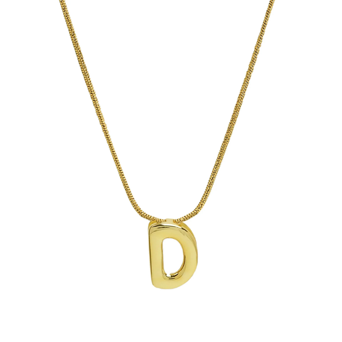 Aloura Bubble Initial Pendant Necklace – Gold-Plated Alphabet Letter Chain | A–Z Personalised Jewellery | Women’s Statement Necklace