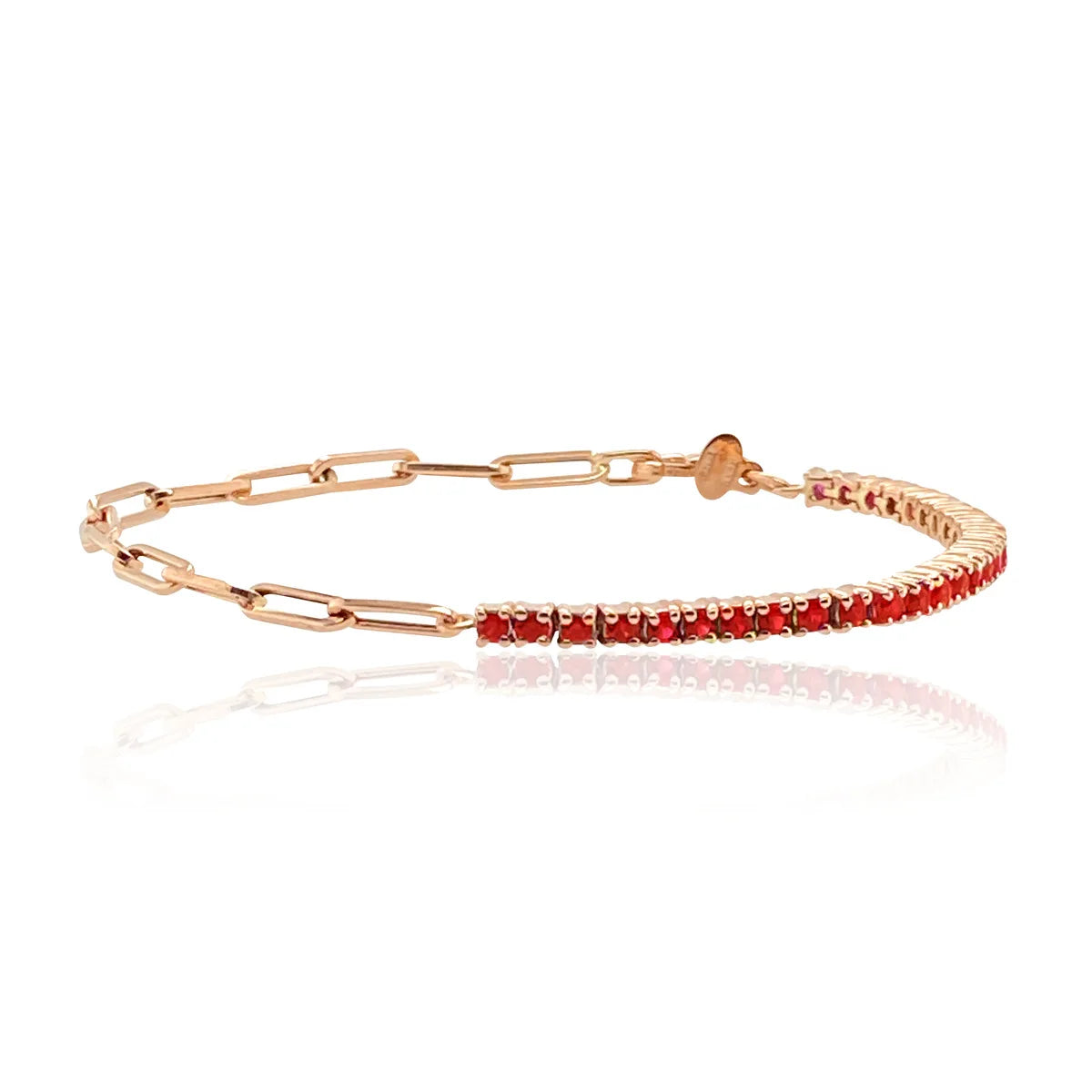 Virelle Colour Zircon Tennis Bracelet – Gold-Tone Cubic Zirconia Chain | Prong-Set Statement Jewellery | Women’s Sparkling Bracelet