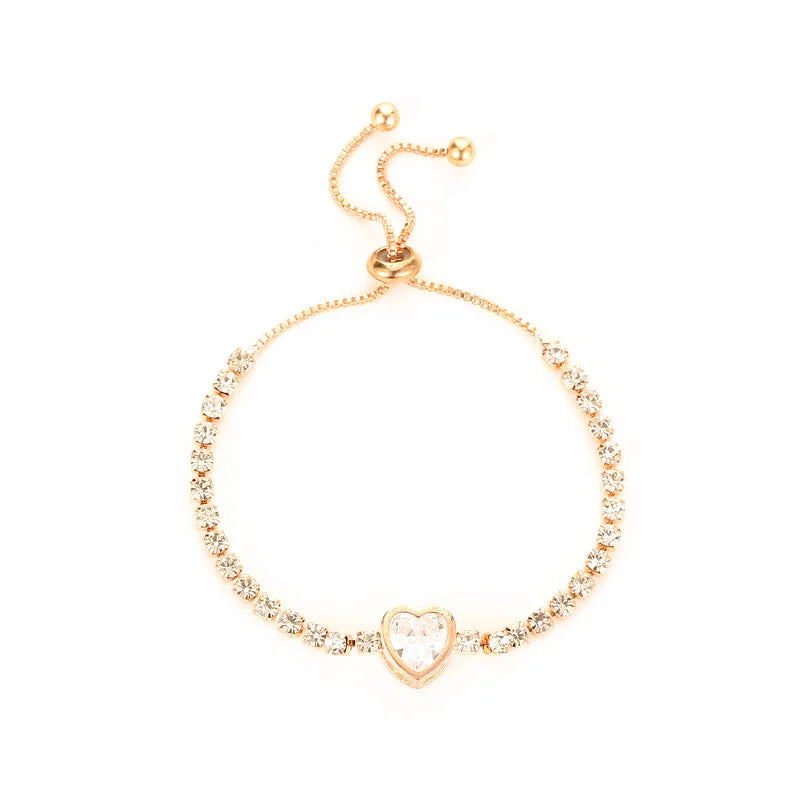 Virelle Colour Zircon Tennis Bracelet – Gold-Tone Cubic Zirconia Chain | Prong-Set Statement Jewellery | Women’s Sparkling Bracelet