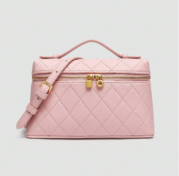 Velmora Geometric Pattern Bag – Women’s Structured PU Shoulder Handbag | Modern Pattern Design | Versatile Everyday Purse