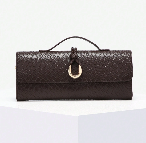 Varelle Woven-Effect Flap Handbag