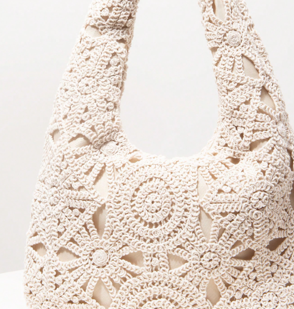 Floravelle Floral Openwork Tote