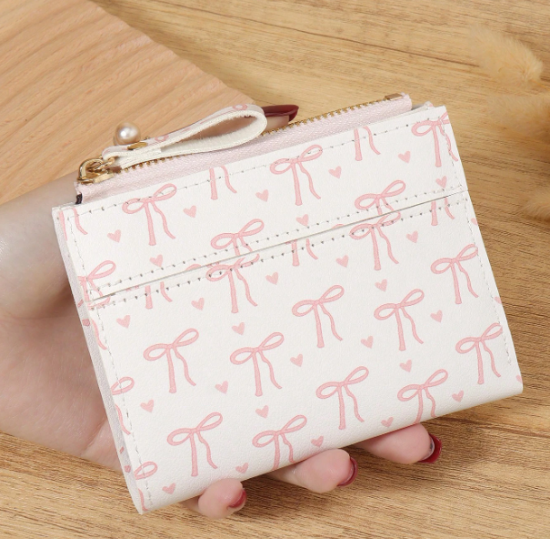 Rosavelle Croc-Effect Compact Wallet – Women’s Pink PU Small Wallet | Lightweight Zip Purse | Portable Card & Key Holder