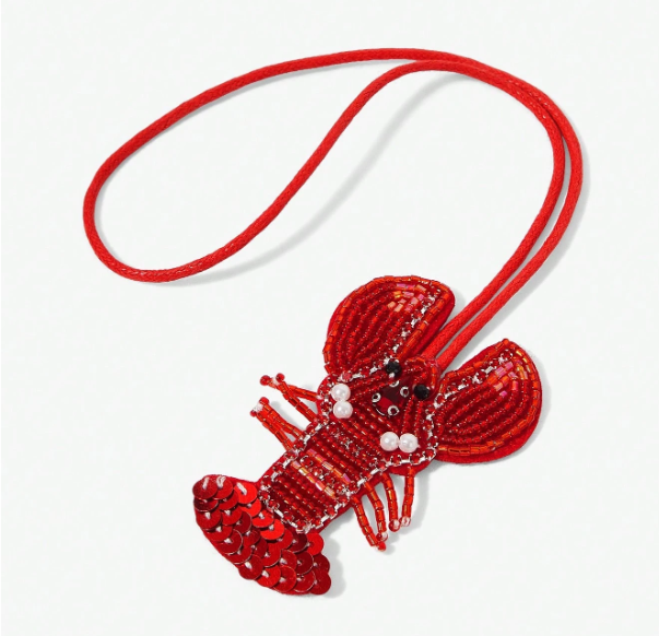 Melonelle Beaded Bag Charm – Watermelon, Lobster & Lemon | Summer Handbag Accessory