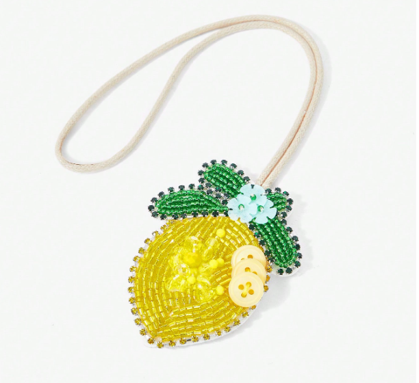 Melonelle Beaded Bag Charm – Watermelon, Lobster & Lemon | Summer Handbag Accessory