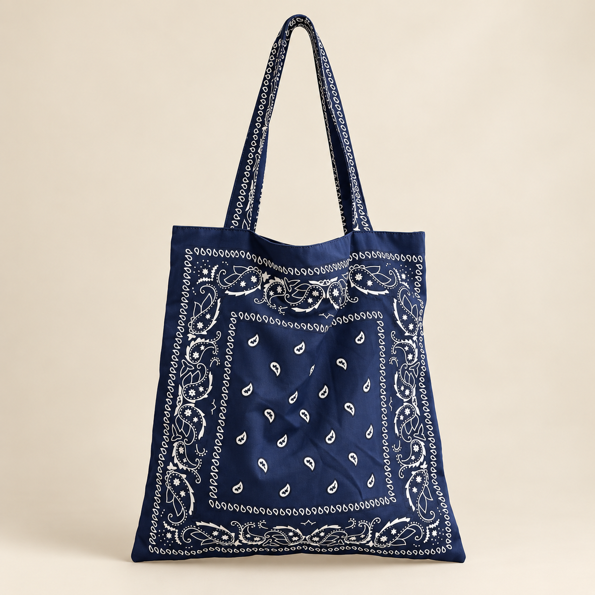 Cassara Paisley Print Large Tote Bag — ivory studio gallery photograph