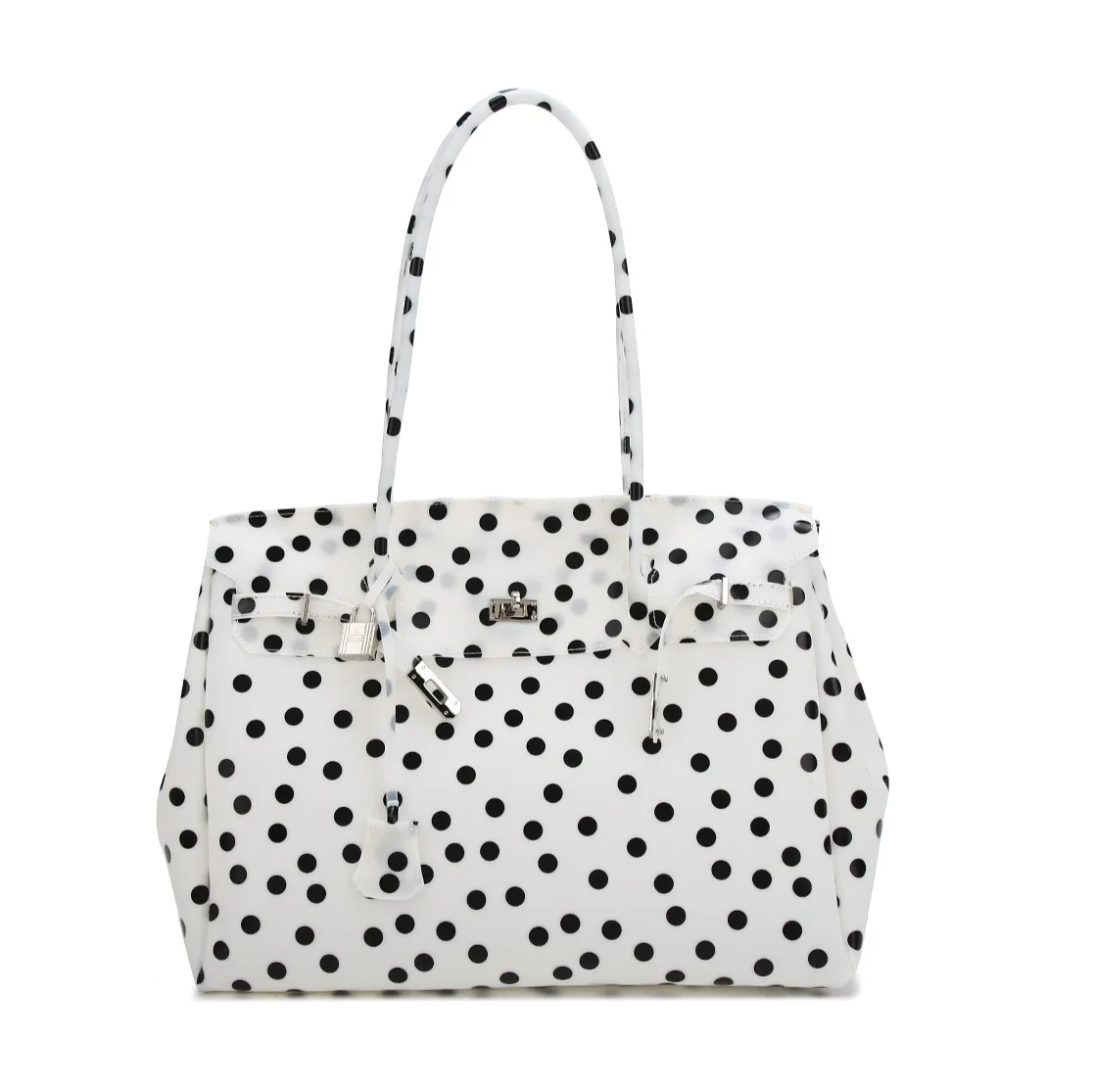 Clarabelle Large Jelly Tote Bag – Clear Women’s Shoulder Handbag | Transparent-Style Candy Tote | Spacious Summer Fashion Purse