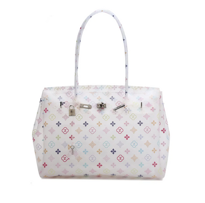 Clarabelle Large Jelly Tote Bag – Clear Women’s Shoulder Handbag | Transparent-Style Candy Tote | Spacious Summer Fashion Purse