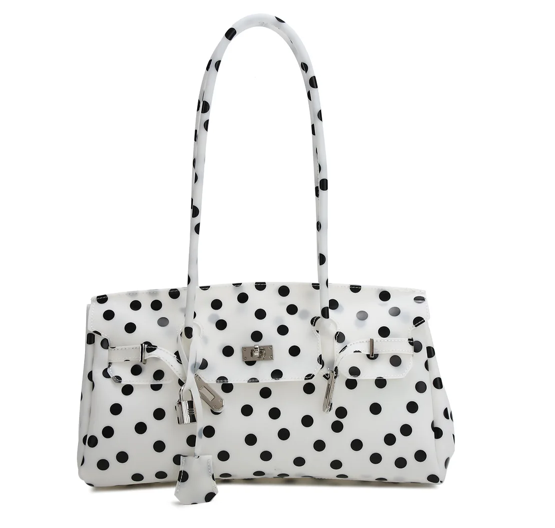 LumiCandy Jelly Shoulder Tote Bag – Clear Candy-Style Handbag | Retro Transparent Summer Purse | Unisex Fashion Carry Bag