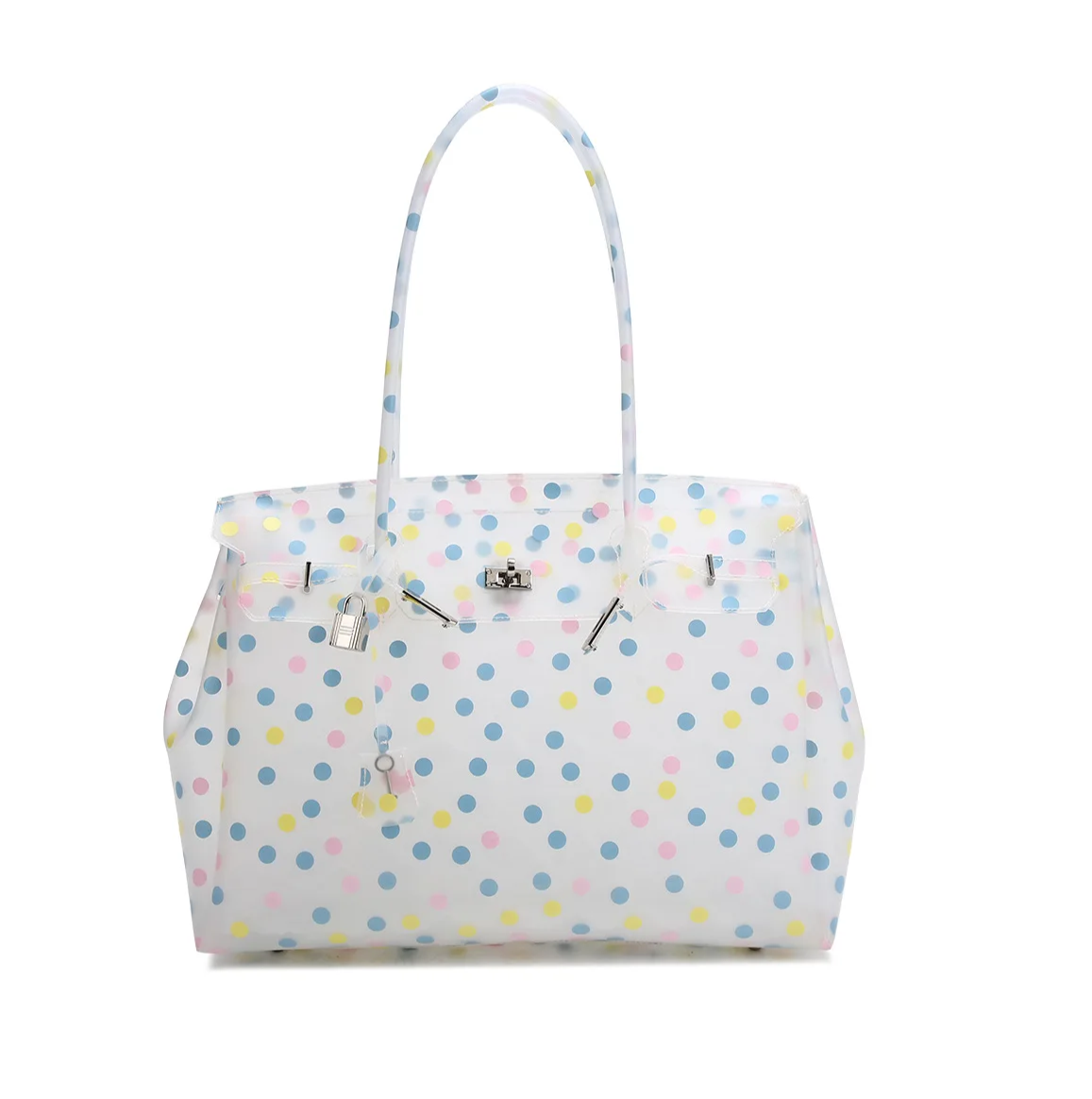 Clarabelle Large Jelly Tote Bag – Clear Women’s Shoulder Handbag | Transparent-Style Candy Tote | Spacious Summer Fashion Purse