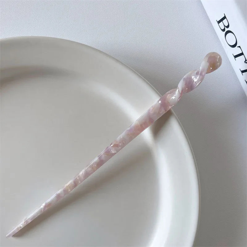 Meiyara Vintage-Inspired Hair Stick – Women’s Chinese-Style Hair Pin | Acrylic Chopstick Hair Accessory | Elegant Bun & Updo Hairwear
