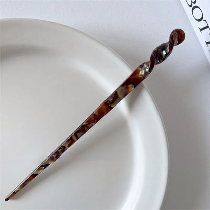 Meiyara Vintage-Inspired Hair Stick – Women’s Chinese-Style Hair Pin | Acrylic Chopstick Hair Accessory | Elegant Bun & Updo Hairwear