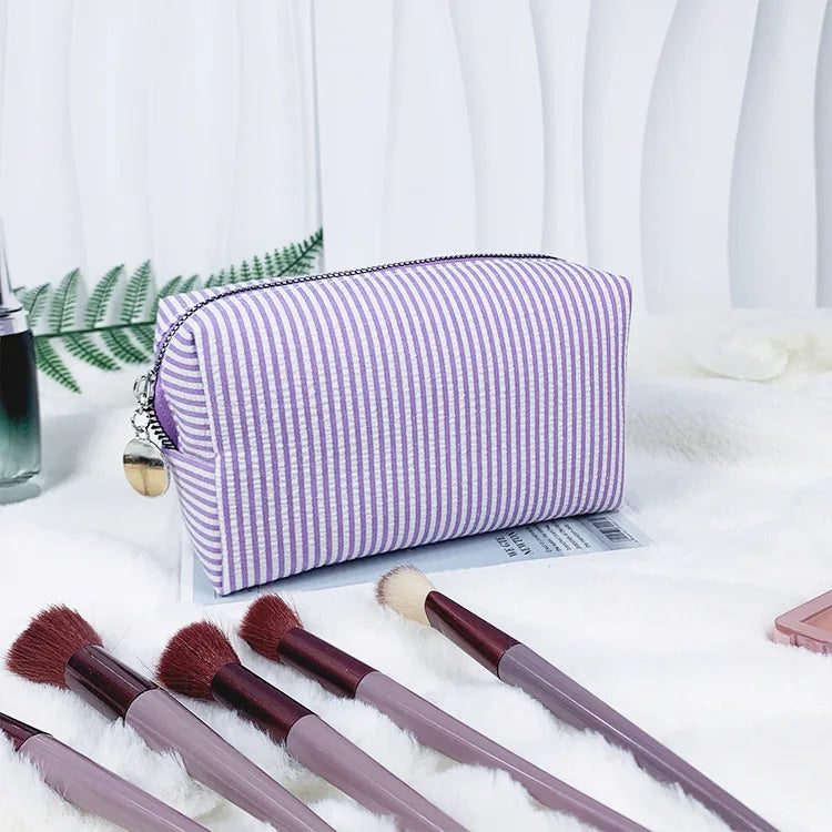 Rosalie Striped Cosmetic Bag