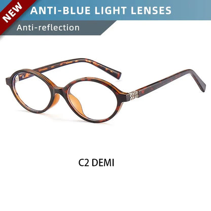 Elowen Retro Oval Reading Glasses – Women’s Small Frame Eyewear | Anti-Reflective Lenses | Classic Prescription-Style Glasses