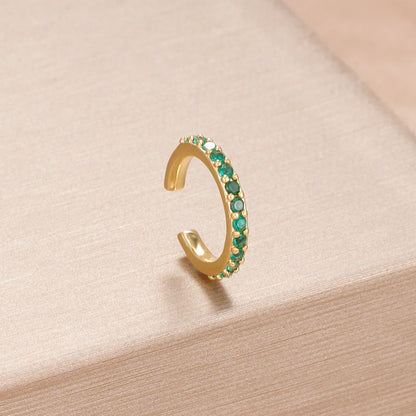 Orlienne Cubic Zirconia Ear Cuff – Women’s Non-Piercing Stainless Steel Ear Clip | 14K Gold-Plated Finish | Cartilage-Style Jewellery