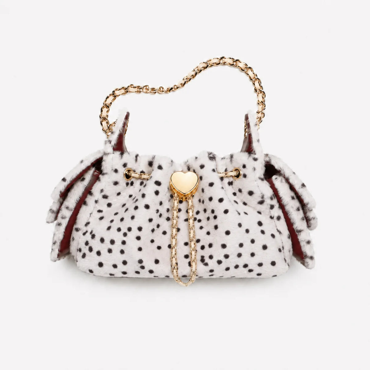 Leopelle Fluffy Leopard Crossbody Bag – Women’s Faux Suede Bucket Handbag | Plush-Style Shoulder Purse | Chain Strap Winter Fashion Bag