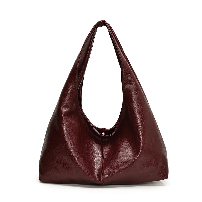ElvaraHobo Shoulder Bag – Large PU Leather Underarm Handbag | Soft Baguette Purse | Everyday Women’s Bag