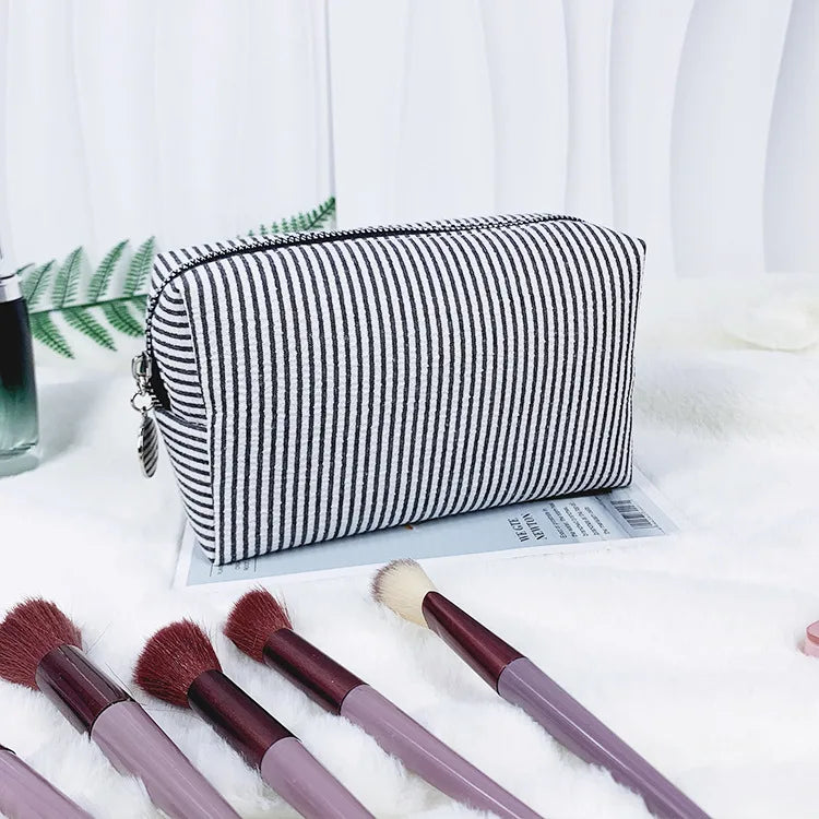 Rosalie Striped Cosmetic Bag
