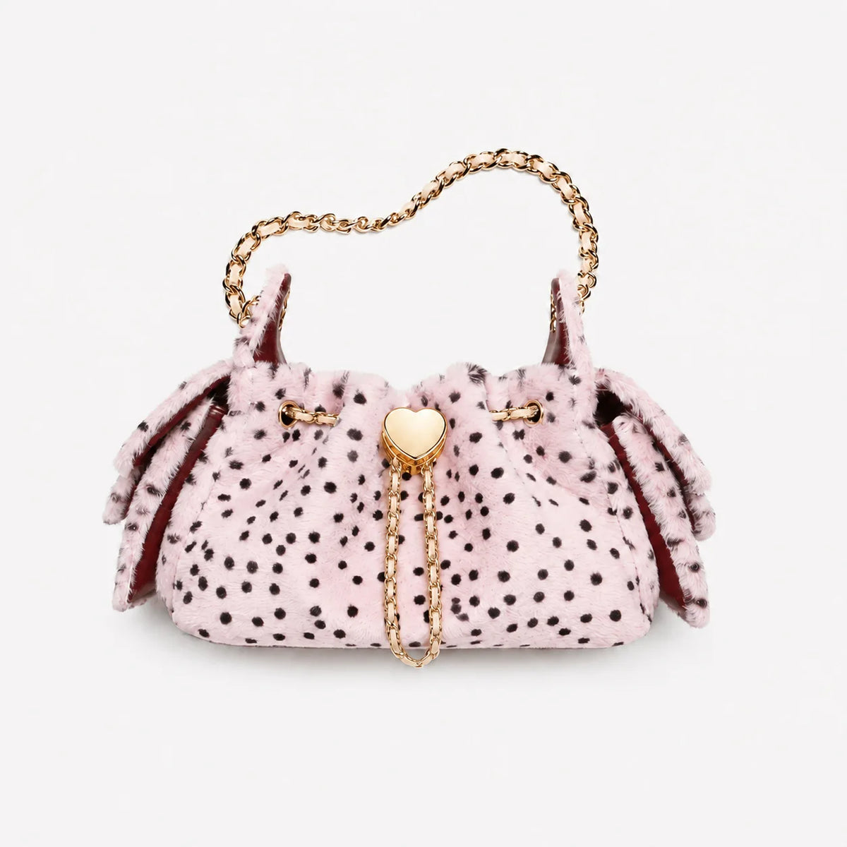 Leopelle Fluffy Leopard Crossbody Bag – Women’s Faux Suede Bucket Handbag | Plush-Style Shoulder Purse | Chain Strap Winter Fashion Bag