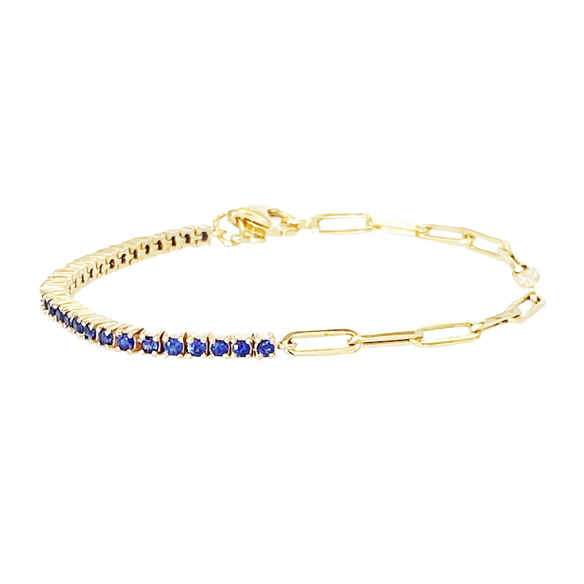 Virelle Colour Zircon Tennis Bracelet – Gold-Tone Cubic Zirconia Chain | Prong-Set Statement Jewellery | Women’s Sparkling Bracelet