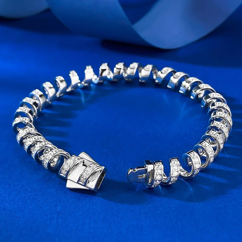 LumiCoil Crystal Wrap Bracelet – Sparkling Coiled Bangle | Diamond-Look Statement Jewellery | Elegant Women’s Bracelet