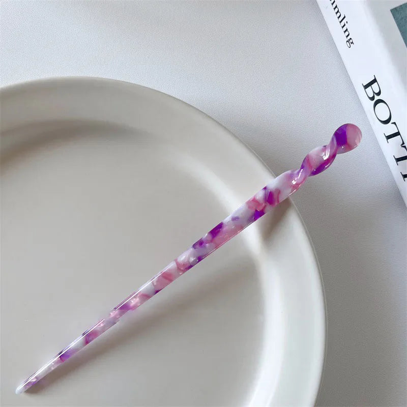 Meiyara Vintage-Inspired Hair Stick – Women’s Chinese-Style Hair Pin | Acrylic Chopstick Hair Accessory | Elegant Bun & Updo Hairwear