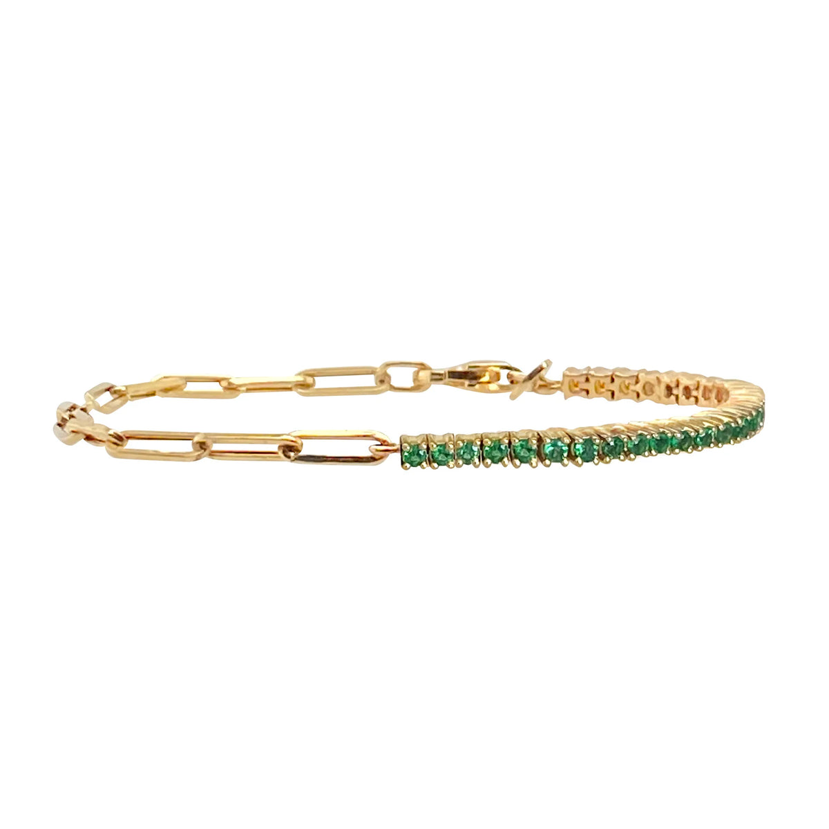 Virelle Colour Zircon Tennis Bracelet – Gold-Tone Cubic Zirconia Chain | Prong-Set Statement Jewellery | Women’s Sparkling Bracelet