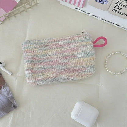 Amorette Heart Print Mini Cosmetic Pouch – Women’s Small Lipstick & Makeup Bag | Plush Zip Travel Organiser | Cosmetic, Card & Everyday Storage Purse