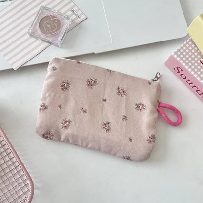 Meadowelle Floral Coin Purse – Women’s Small Zipped Wallet | Portable Lipstick & Key Pouch | Compact Cosmetic and ID Storage Bag