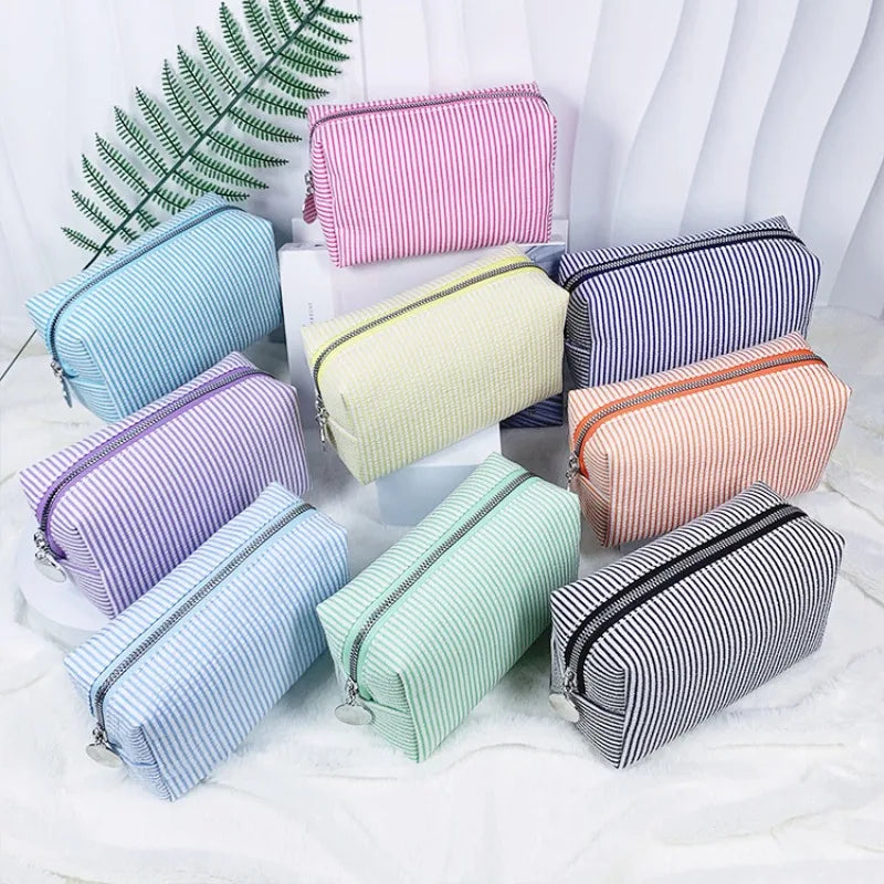 Rosalie Striped Cosmetic Bag