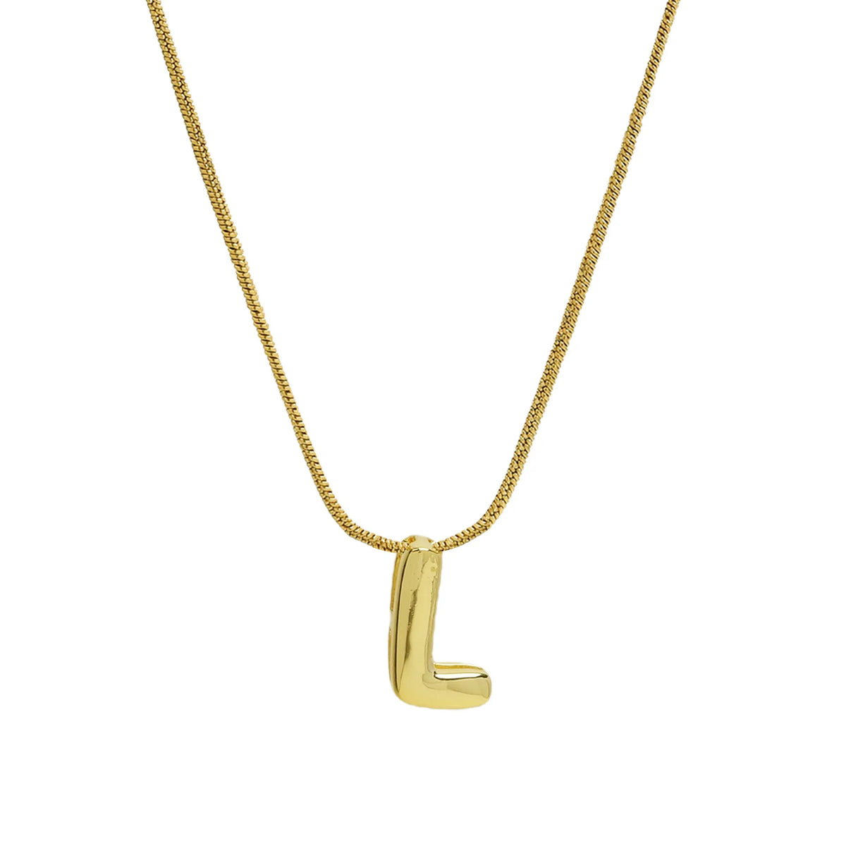 Aloura Bubble Initial Pendant Necklace – Gold-Plated Alphabet Letter Chain | A–Z Personalised Jewellery | Women’s Statement Necklace