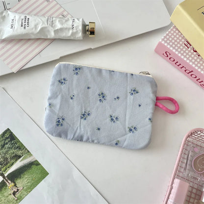 Meadowelle Floral Coin Purse – Women’s Small Zipped Wallet | Portable Lipstick & Key Pouch | Compact Cosmetic and ID Storage Bag