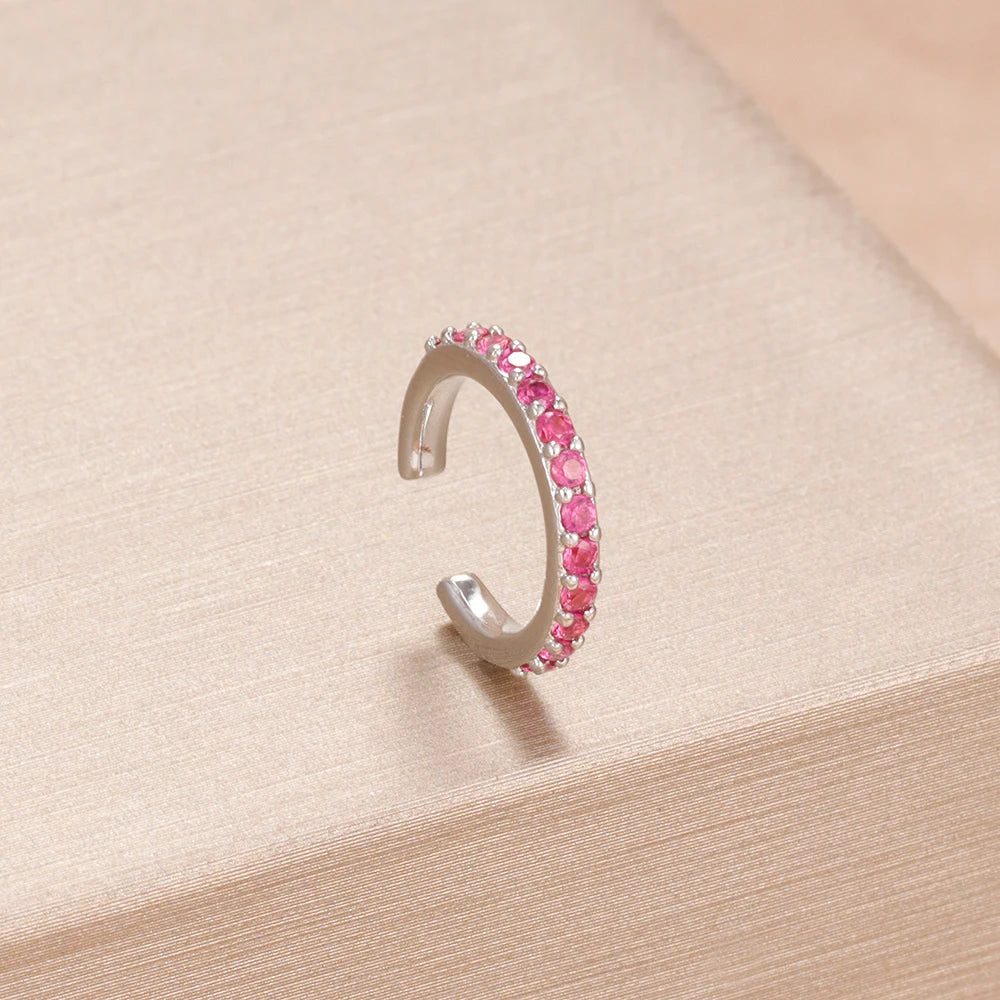 Orlienne Cubic Zirconia Ear Cuff – Women’s Non-Piercing Stainless Steel Ear Clip | 14K Gold-Plated Finish | Cartilage-Style Jewellery