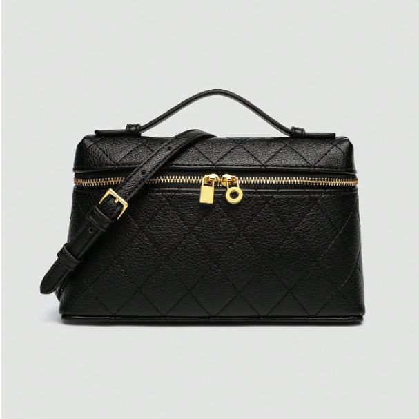 Velmora Geometric Pattern Bag – Women’s Structured PU Shoulder Handbag | Modern Pattern Design | Versatile Everyday Purse