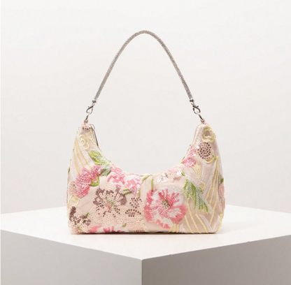 Prismelle Floral Embellished Shoulder Bag