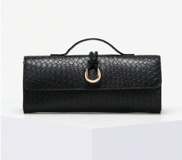 Varelle Woven-Effect Flap Handbag