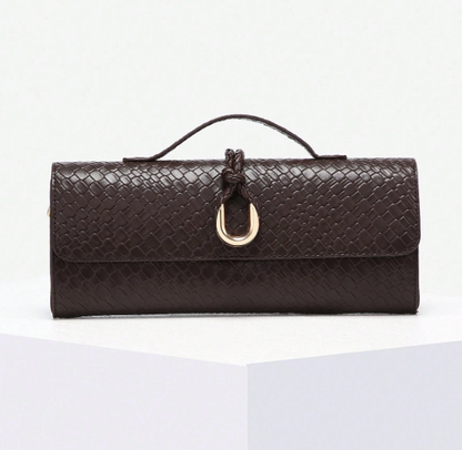 Varelle Woven-Effect Flap Handbag