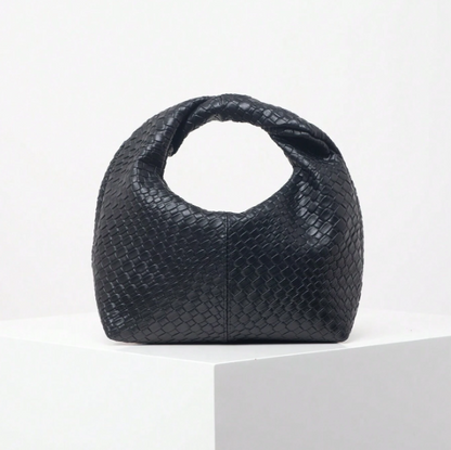 Velmora Woven-Effect Top Handle Bag
