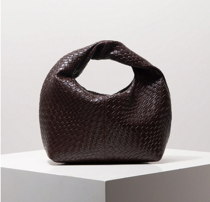 Velmora Woven-Effect Top Handle Bag