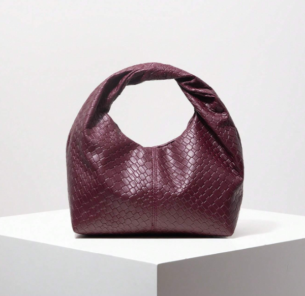 Velmora Woven-Effect Top Handle Bag