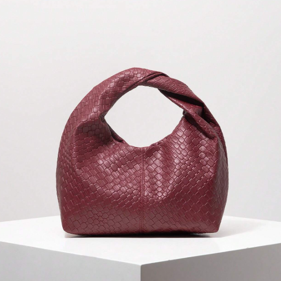 Velmora Woven-Effect Top Handle Bag