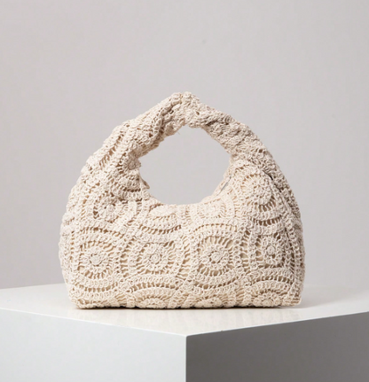 Velmora Woven-Effect Top Handle Bag