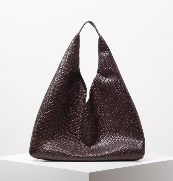 Geovelle Woven-Effect Shoulder Tote