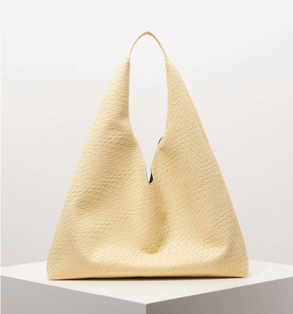 Geovelle Woven-Effect Shoulder Tote