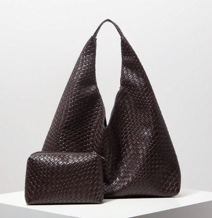 Viremont Woven-Effect Shoulder Tote