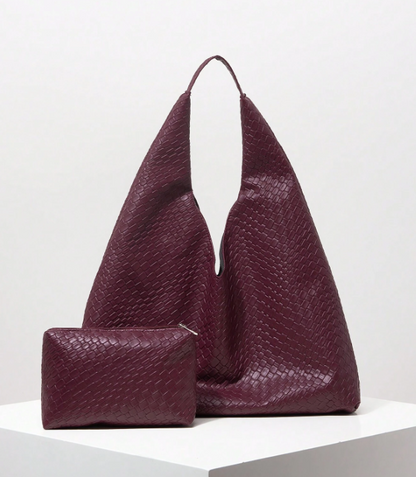 Viremont Woven-Effect Shoulder Tote