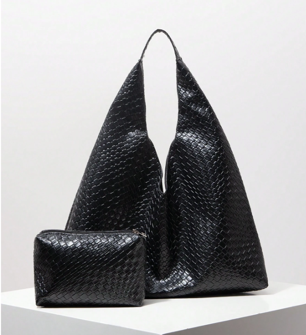 Viremont Woven-Effect Shoulder Tote