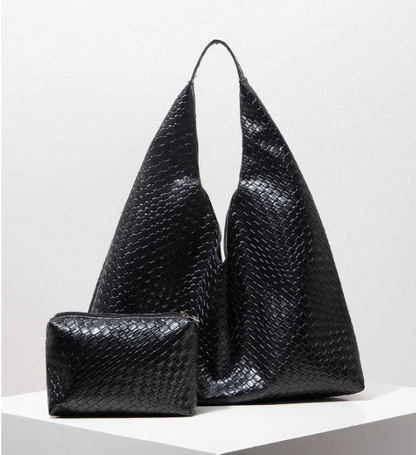 Viremont Woven-Effect Shoulder Tote