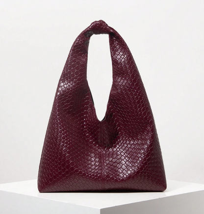 Valenne Woven-Effect Shoulder Tote